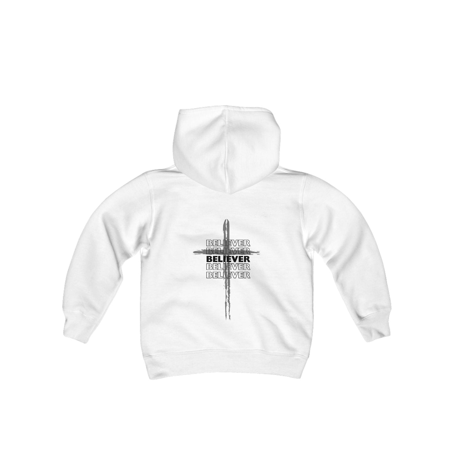 Youth Hoodie / Multiple Colors / Grey Cross / Black Letters