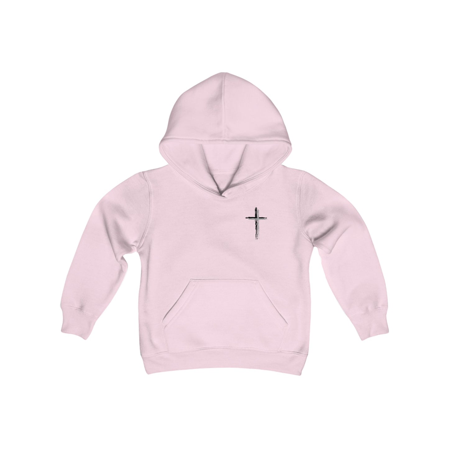 Youth Hoodie / Multiple Colors / Grey Cross / Black Letters