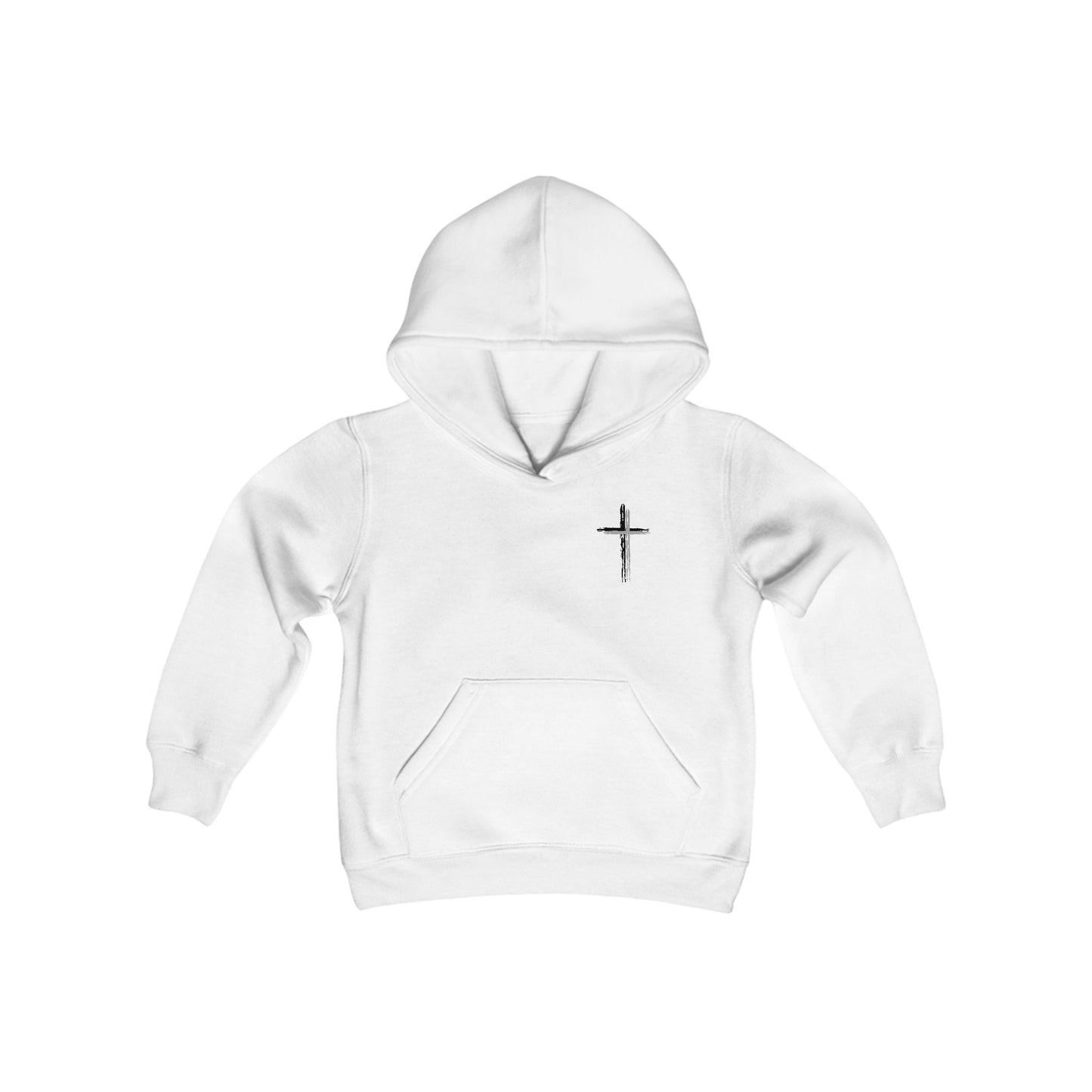 Youth Hoodie / Multiple Colors / Grey Cross / Black Letters