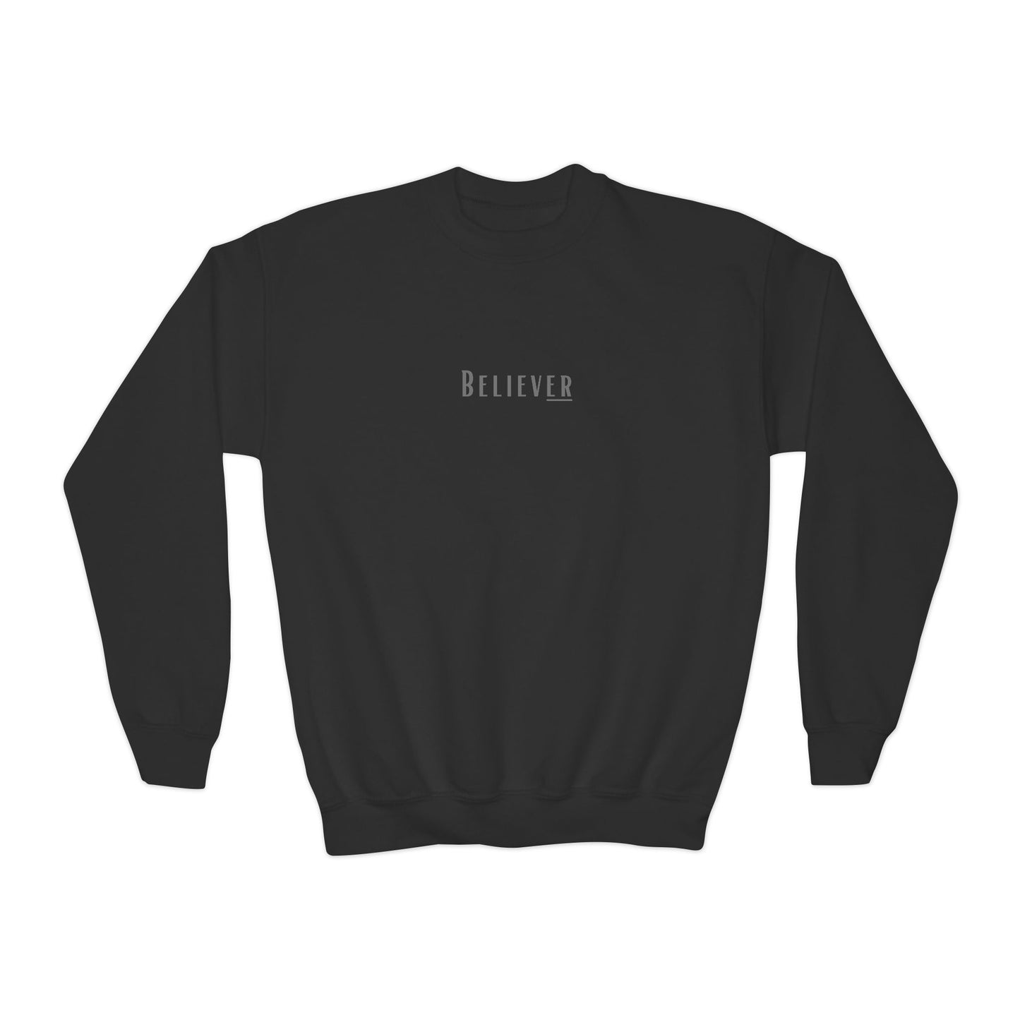Youth Crewneck Sweatshirt / Multiple Colors / Grey Letters