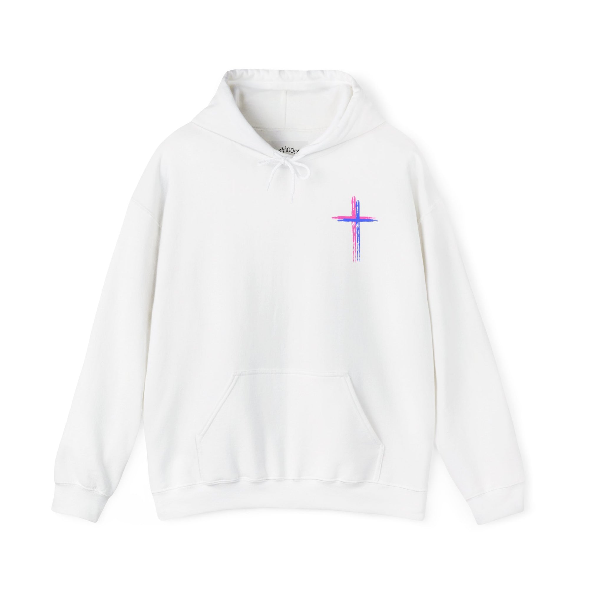 Believer Cross Hoodie – White / Pink