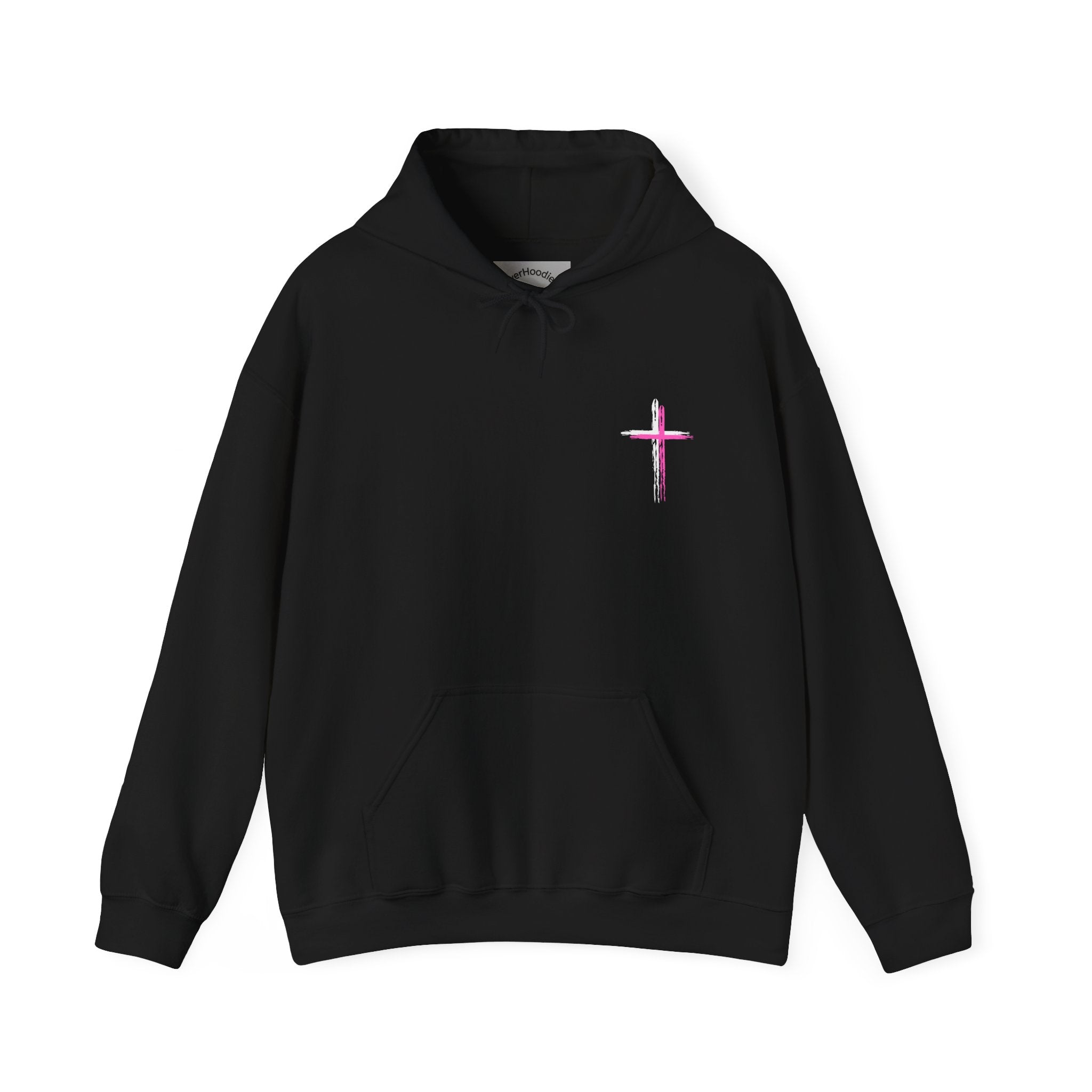 Believer Cross Hoodie - Black / Pink