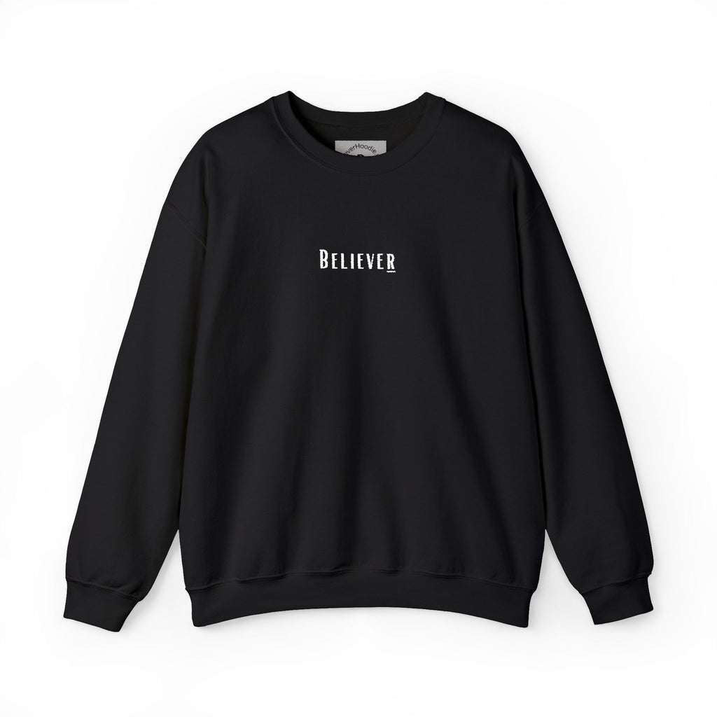 Believer Embroidered Crewneck – Black