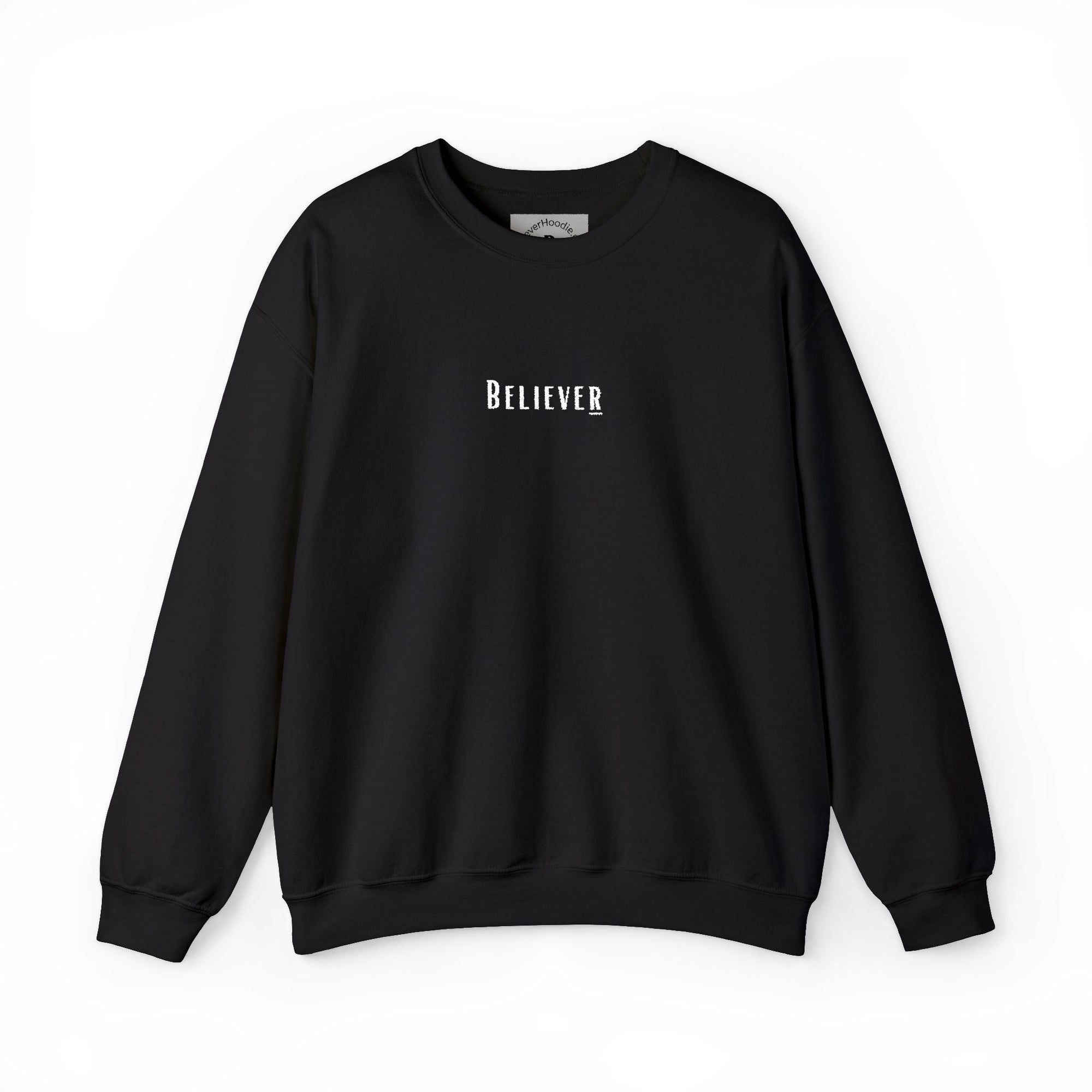 Believer Embroidered Crewneck – Black