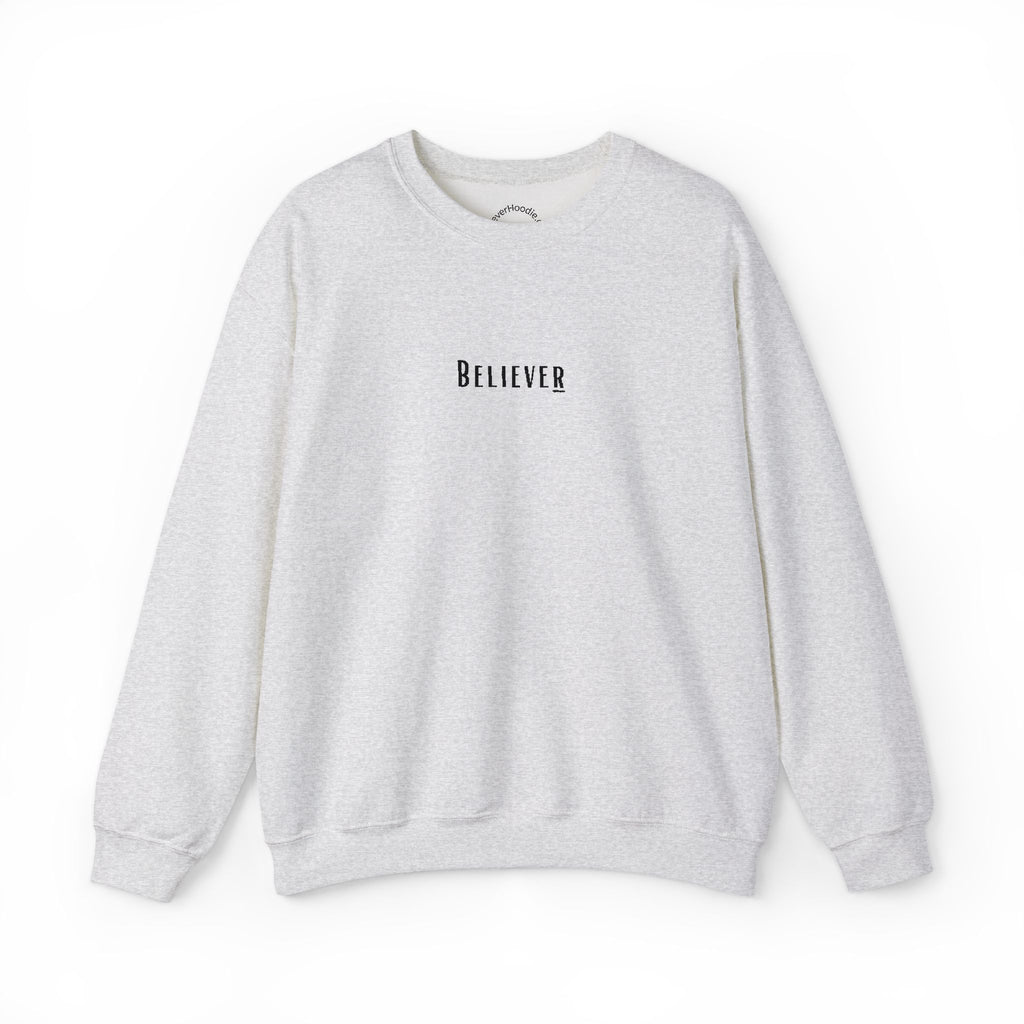 Believer Embroidered Crewneck – Ash