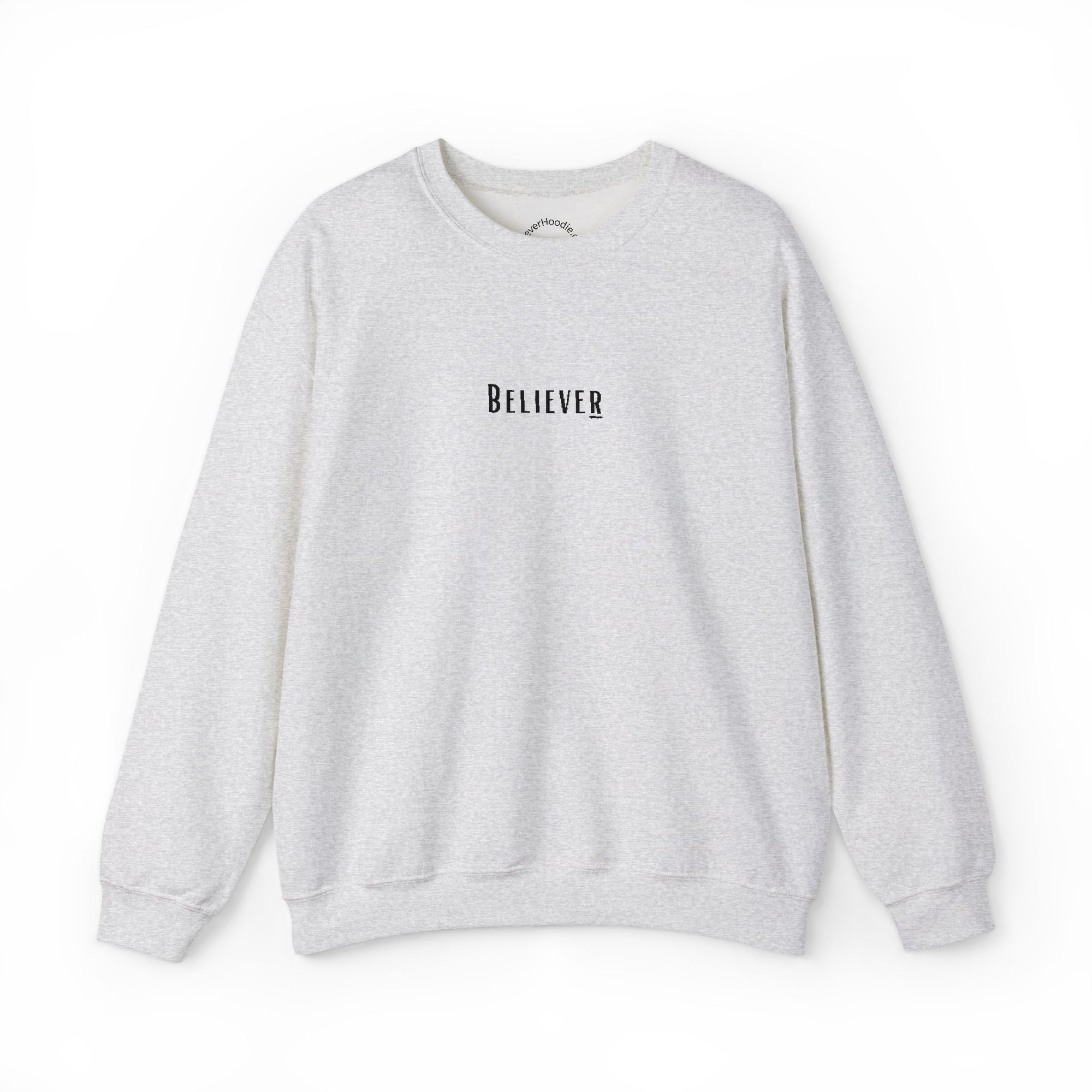 Believer Embroidered Crewneck – Ash