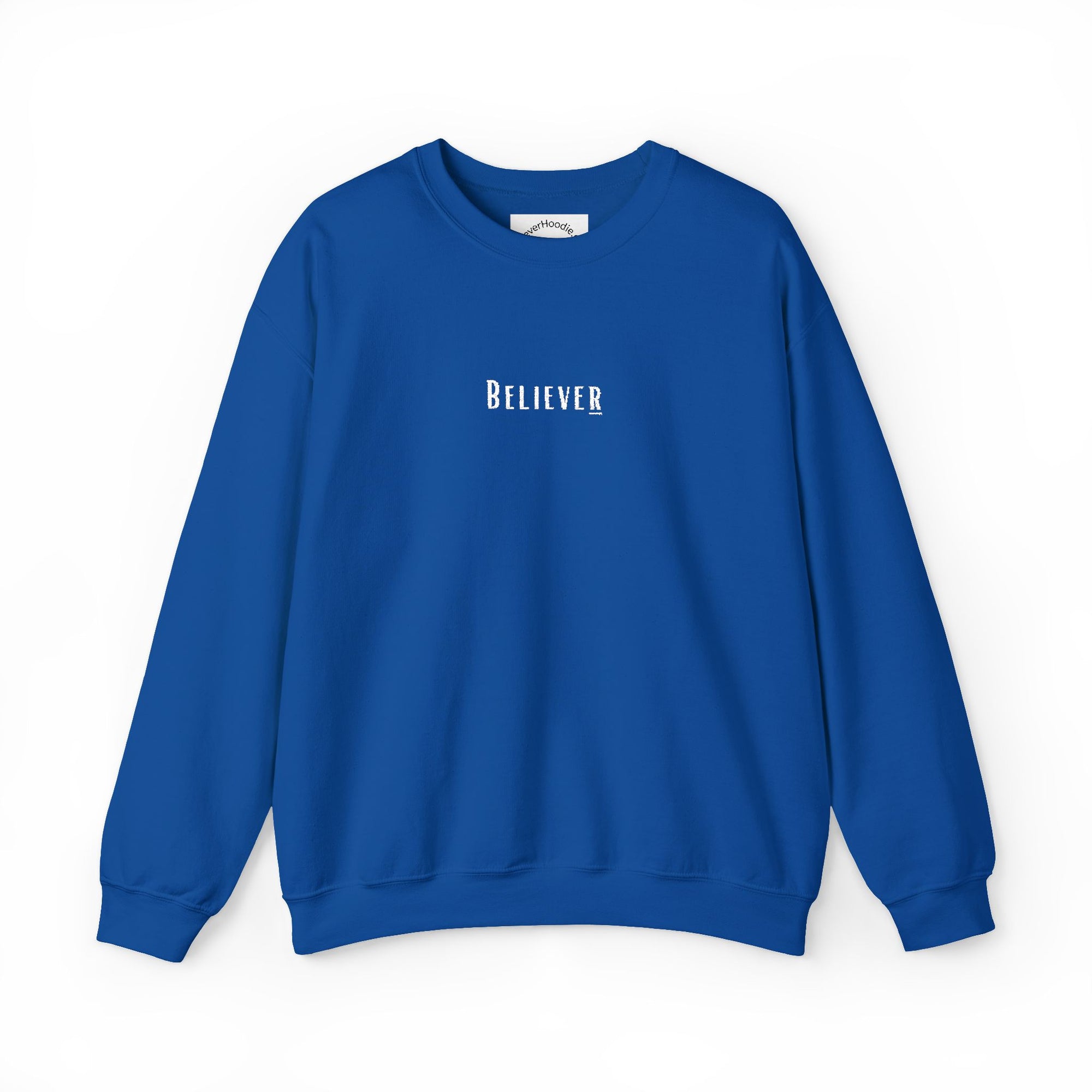 Believer Embroidered Crewneck – Blue