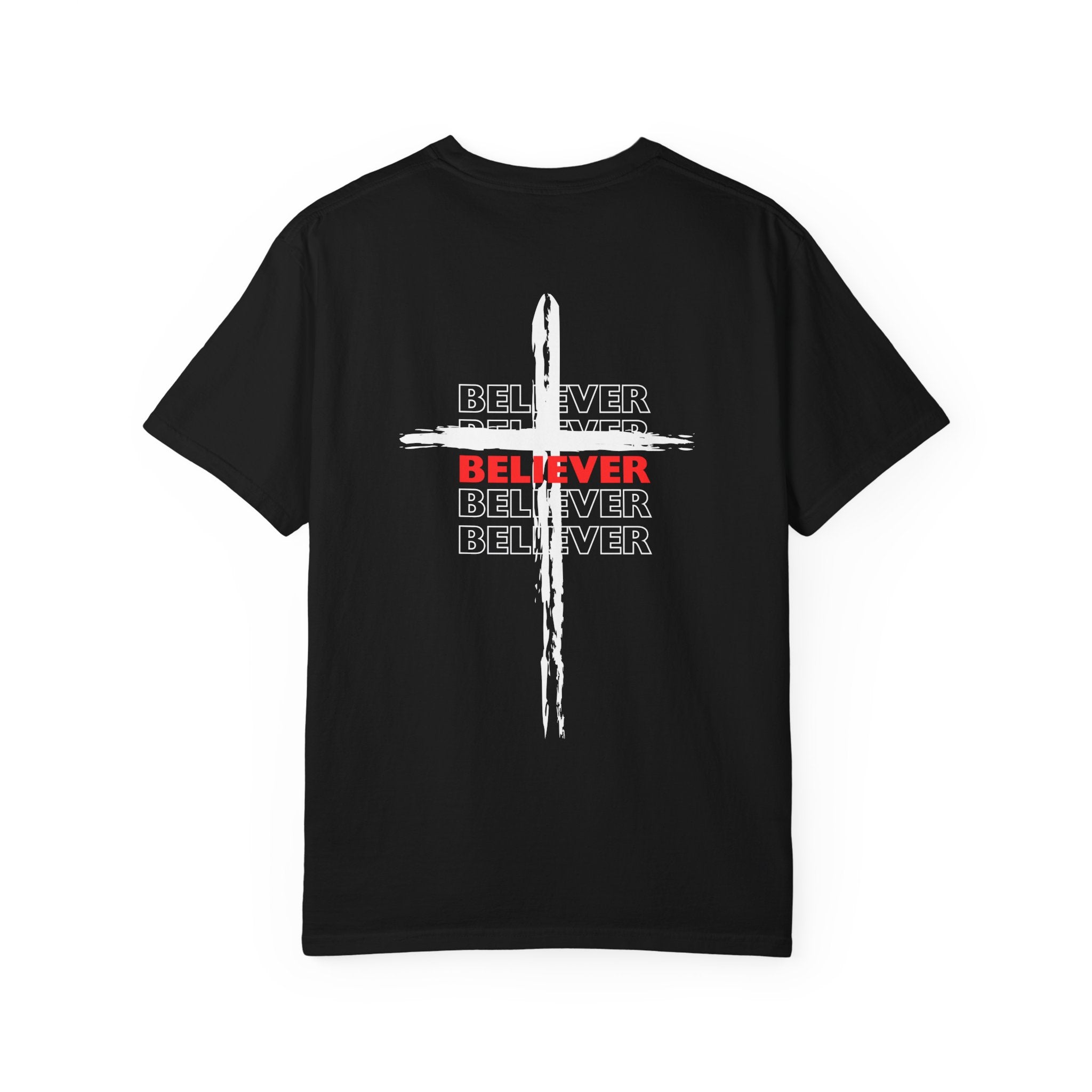 Believer Cross T-Shirt – Black | Comfort Colors®
