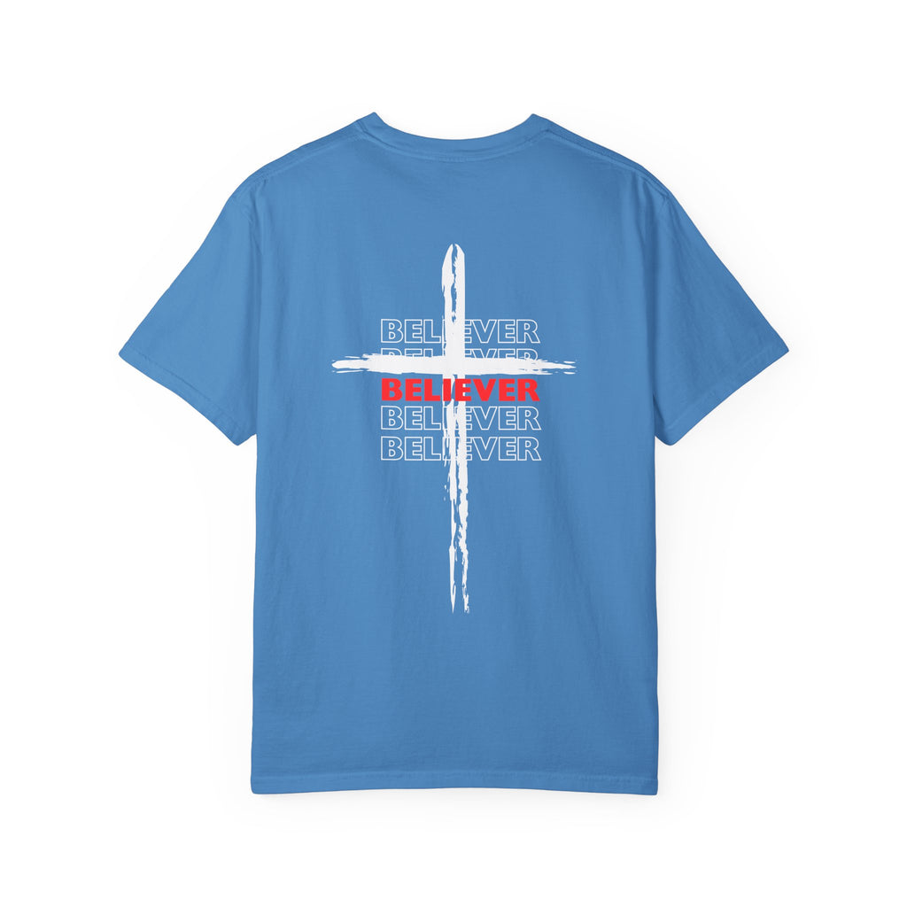 Believer Cross T-Shirt – Caribe Blue | Comfort Colors®