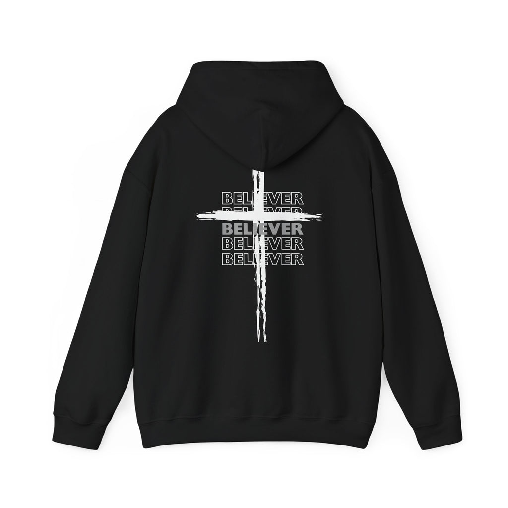 Believer Cross Hoodie – Black / Grey