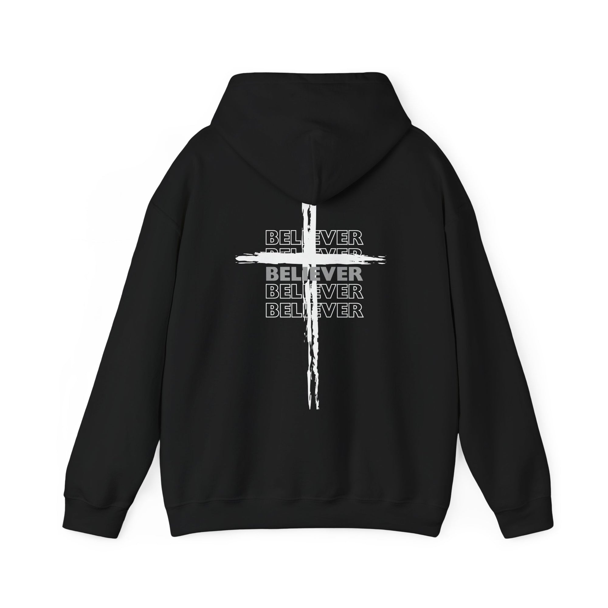 Believer Cross Hoodie – Black / Grey