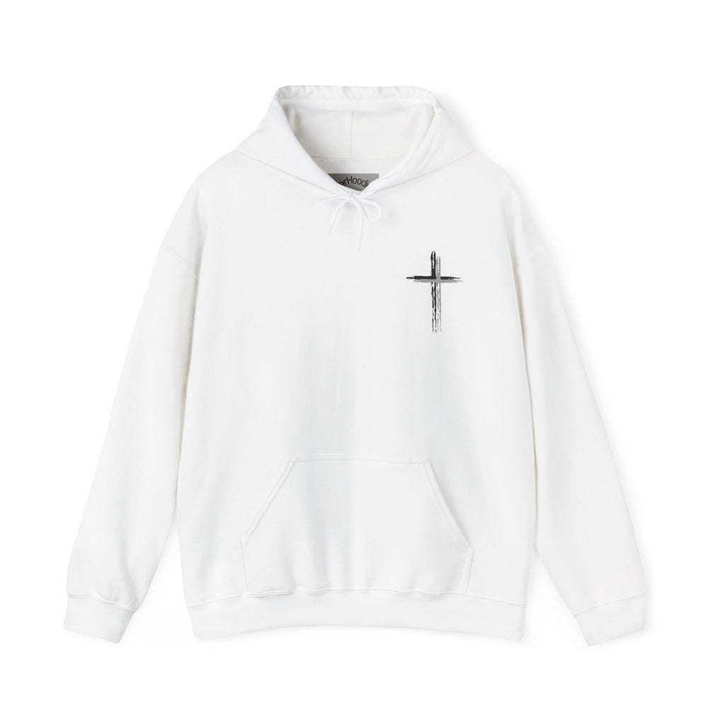 Believer Cross Hoodie – White / Grey