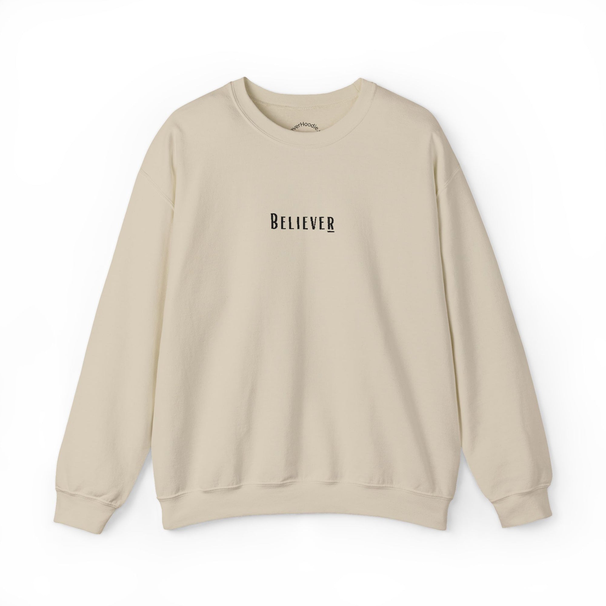 Believer Embroidered Crewneck – Sand