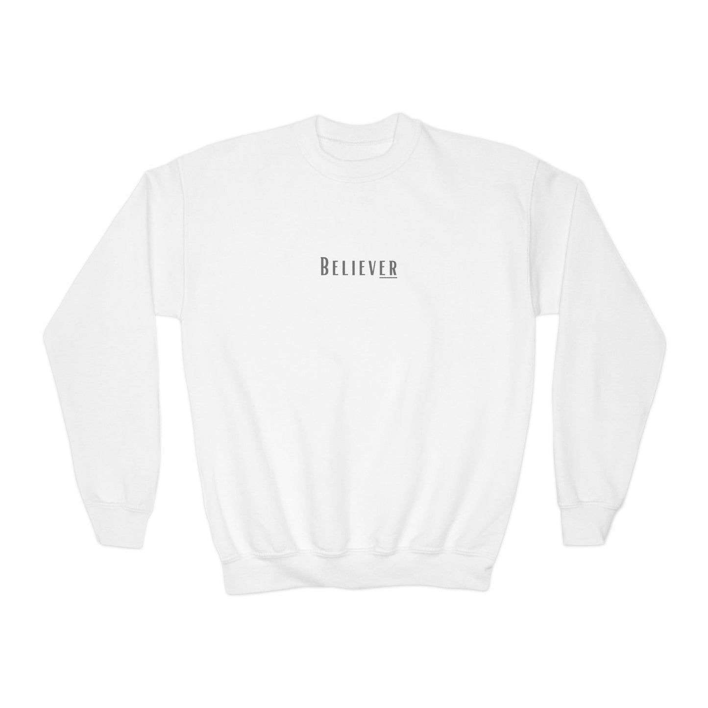 Youth Crewneck Sweatshirt / Multiple Colors / Grey Letters