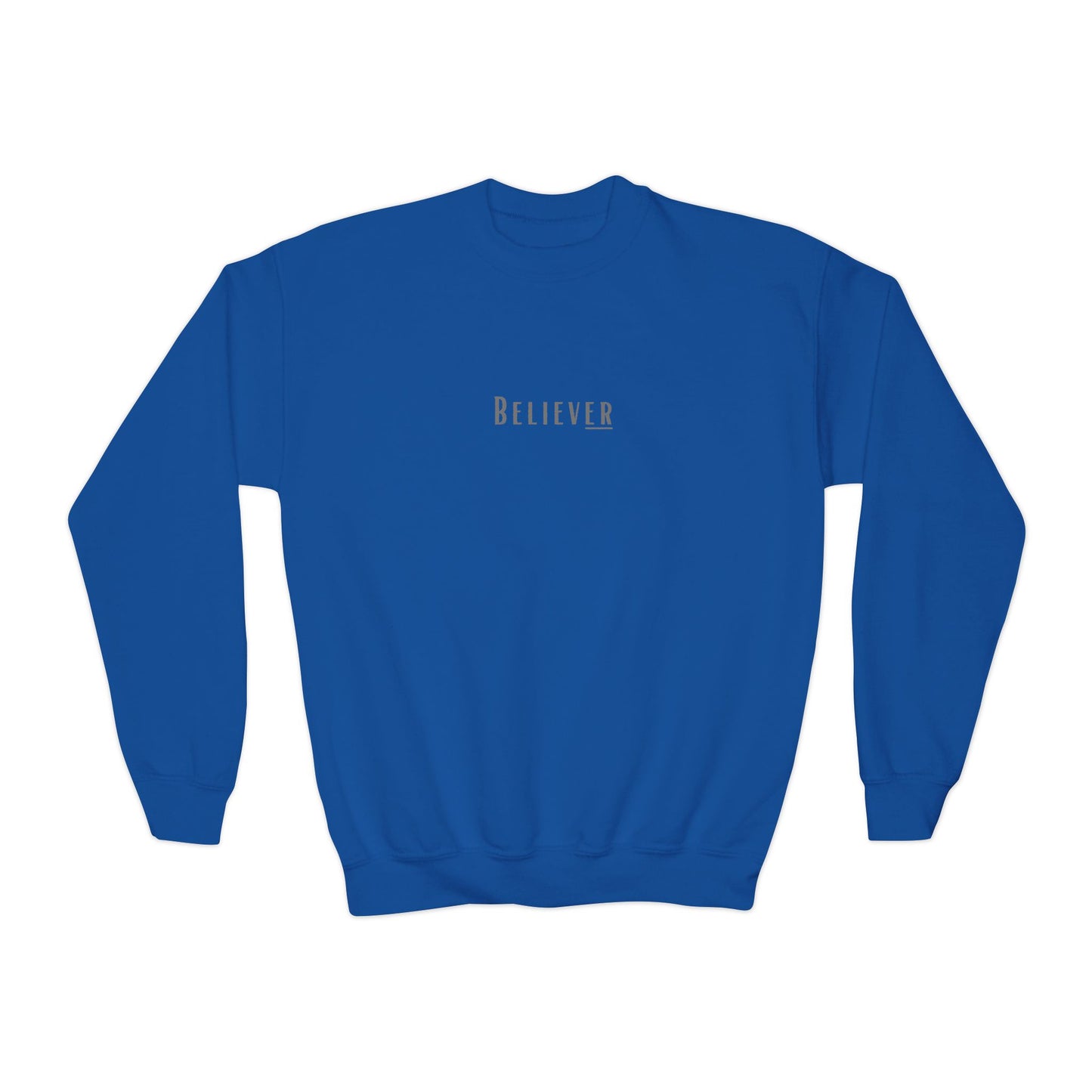 Youth Crewneck Sweatshirt / Multiple Colors / Grey Letters