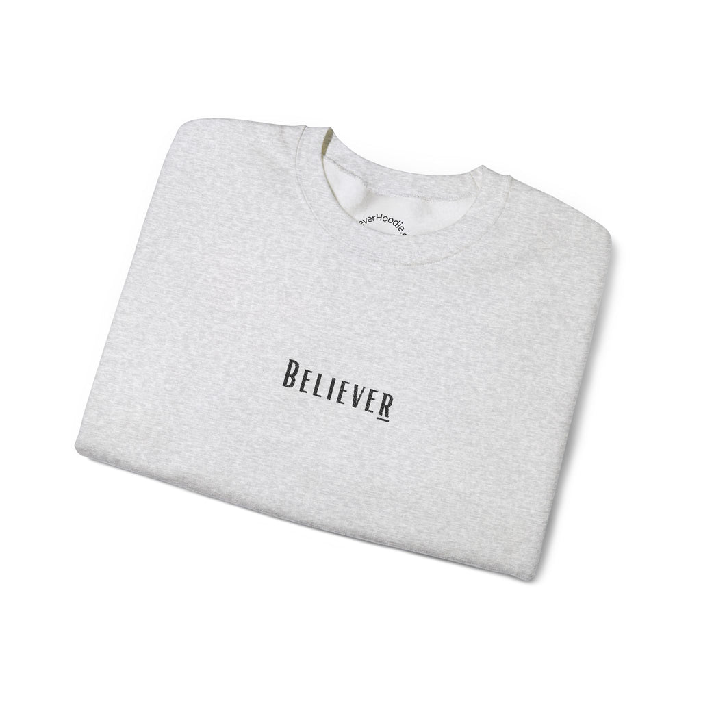 Believer Embroidered Crewneck – Ash