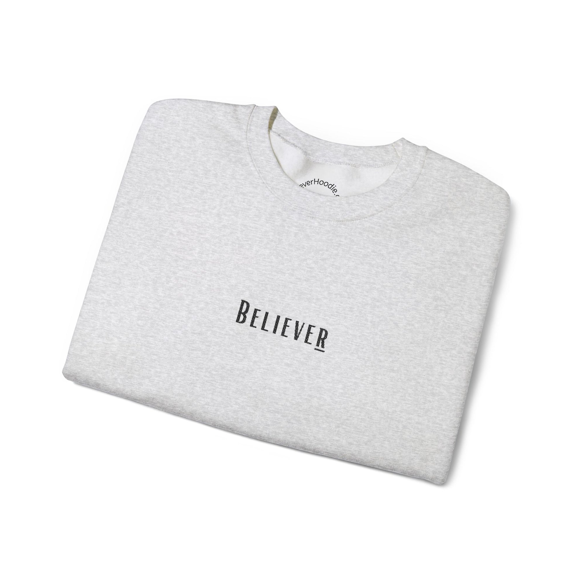 Believer Embroidered Crewneck – Ash