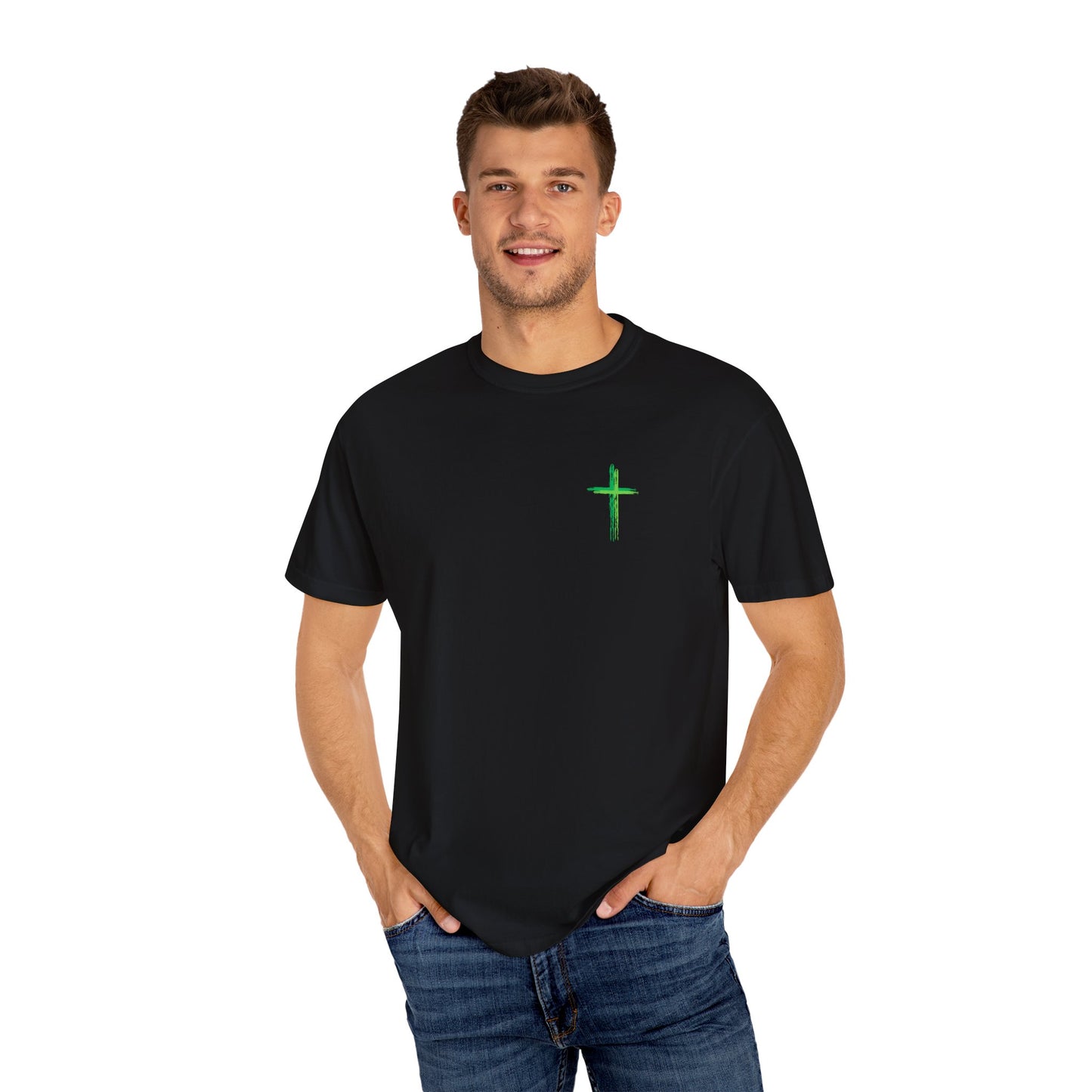 Green Cross / Grass Green Believer / Black T-shirt