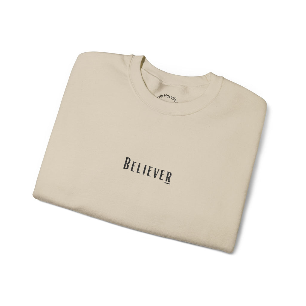 Believer Embroidered Crewneck – Sand