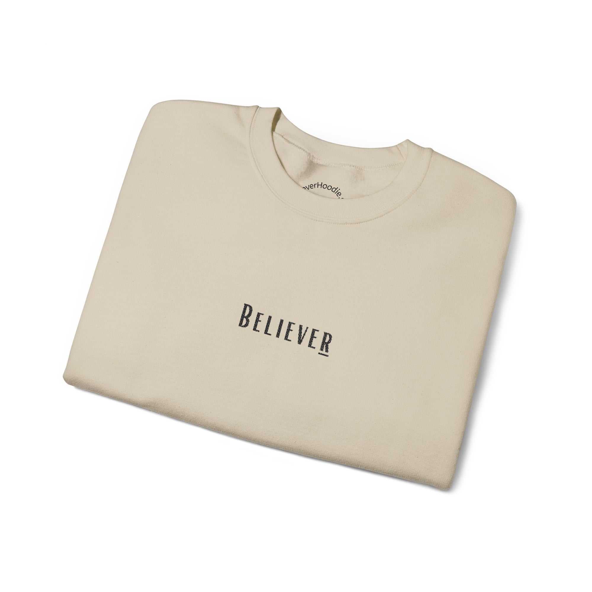 Believer Embroidered Crewneck – Sand