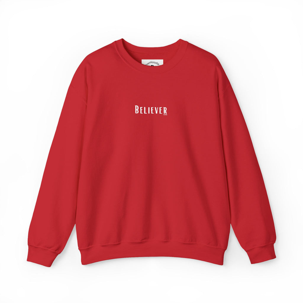 Believer Embroidered Crewneck – Red