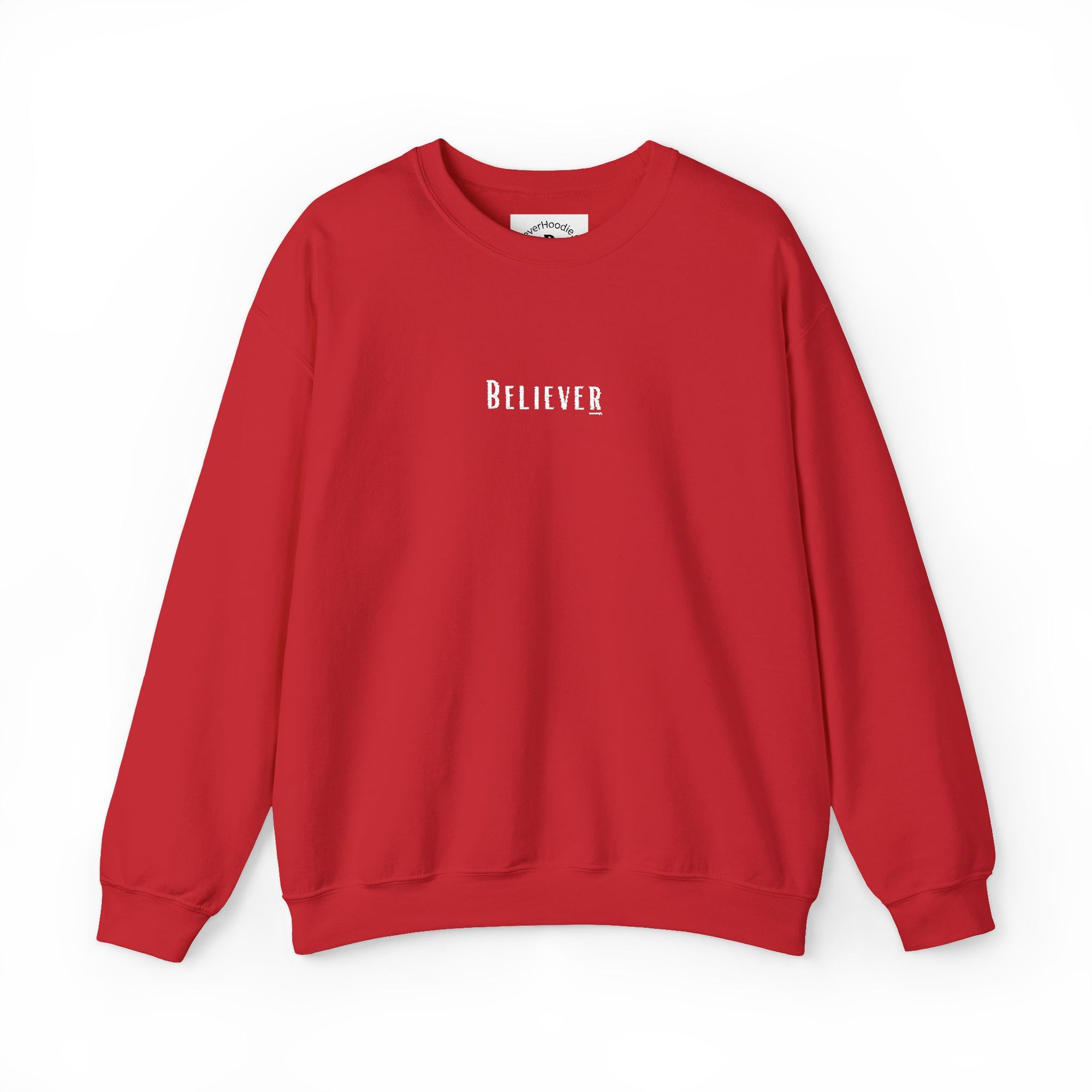 Believer Embroidered Crewneck – Red