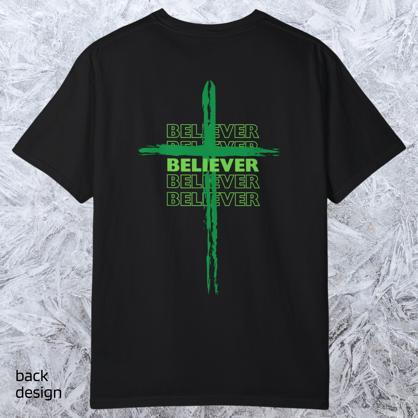 Green Cross / Grass Green Believer / Black T-shirt