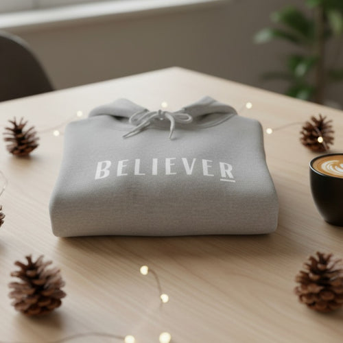 Believer Collection Hoodie – Athletic Grey