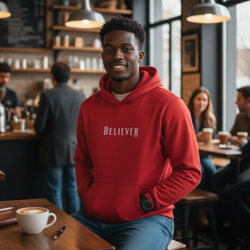 Believer Collection Hoodie – Red