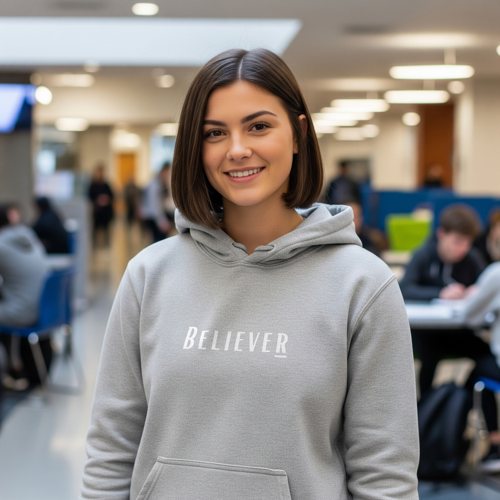 Believer Collection Hoodie – Athletic Grey