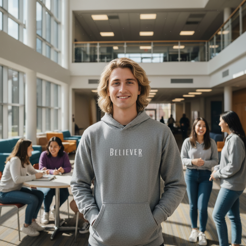 Believer Collection Hoodie – Athletic Grey