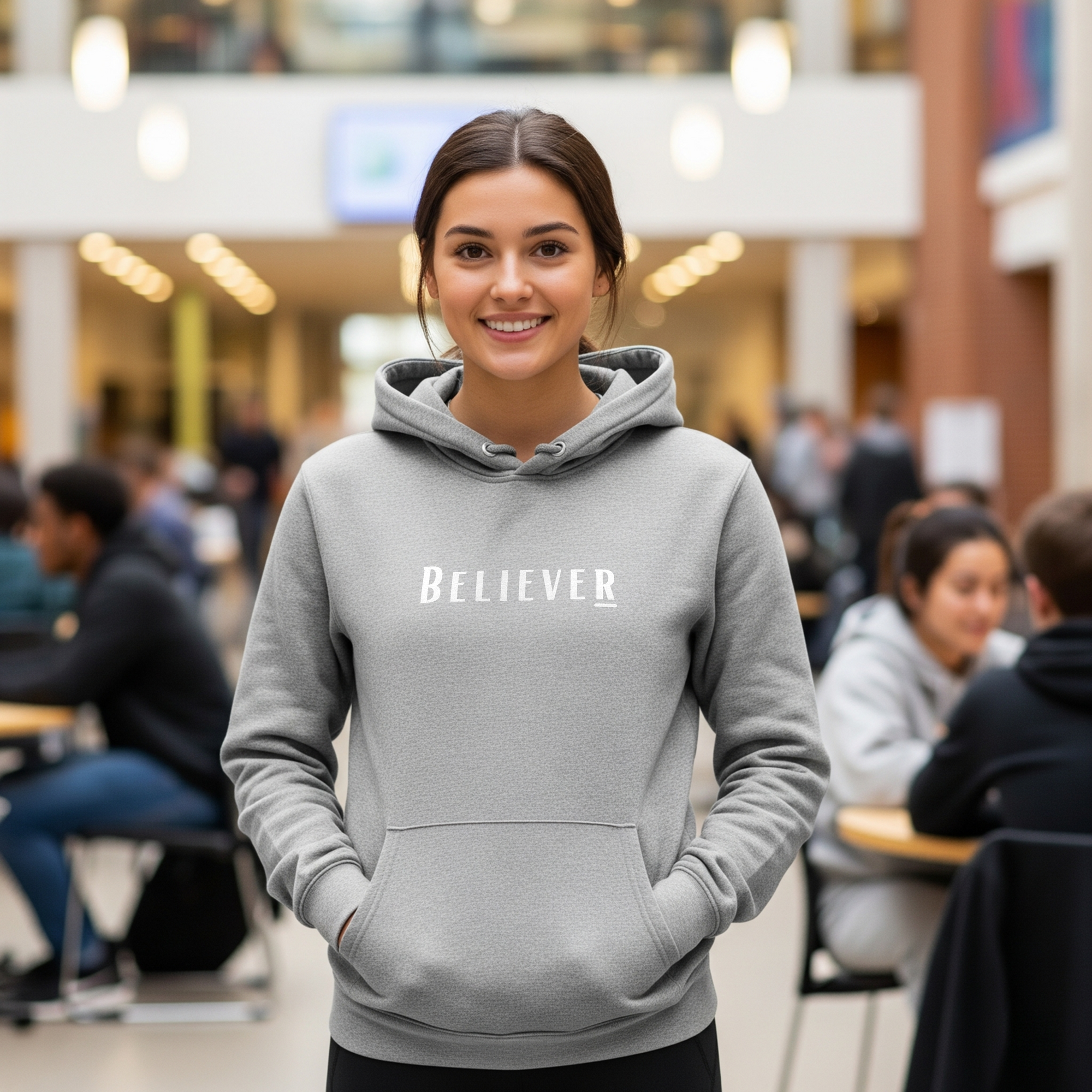 Believer Collection Hoodie – Athletic Grey