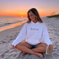 White Believer Hoodie – Soft Grey Lettering