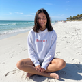 White Believer Hoodie – Cerise Pink Lettering