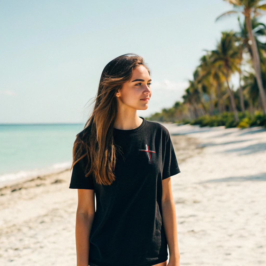 Believer Cross T-Shirt – Black | Comfort Colors®